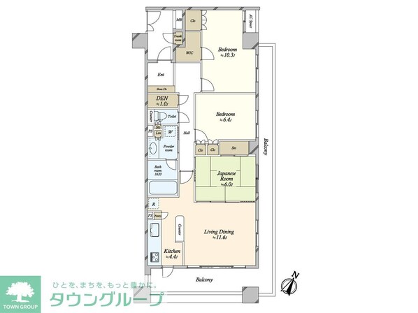 エスタガーデンの物件間取画像